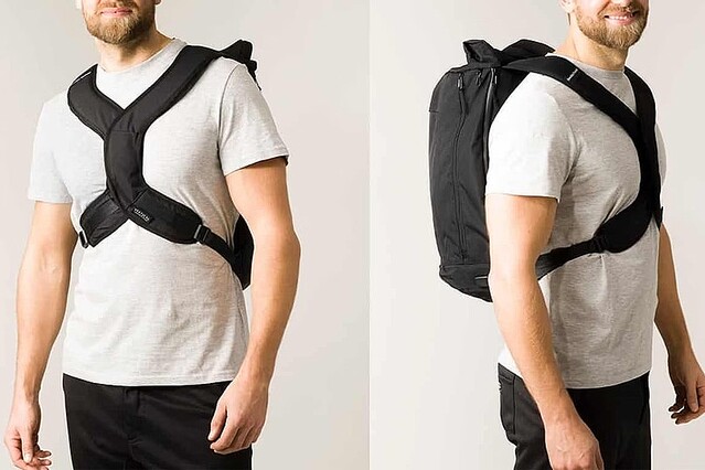 姿勢垂直システム採用で軽く背負えるバックパック「Vertical Ergonomic Backpack」