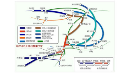 相鉄・東急直通線の開業日、2023年3月18日に決定！ 湘南台から新宿三丁目まで最速59分など