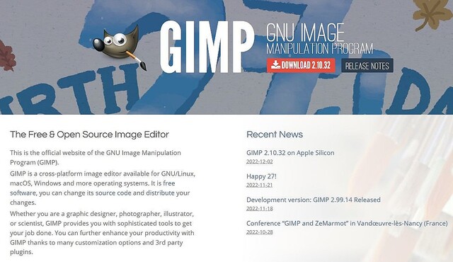 無料画像処理ソフト「GIMP」がApple Siliconにネイティブ対応