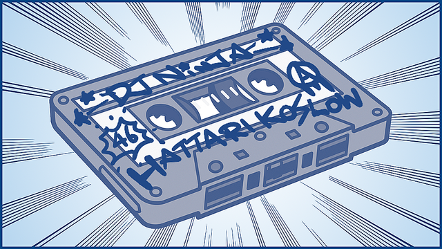 【DJ忍者4コマ第4話っ】冬休みの課題それはミックステープ制作っ！！！ うじたなおき