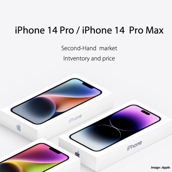 iPhone14 Pro/14 Pro Maxのユーズド品の販売台数増加〜各店の価格
