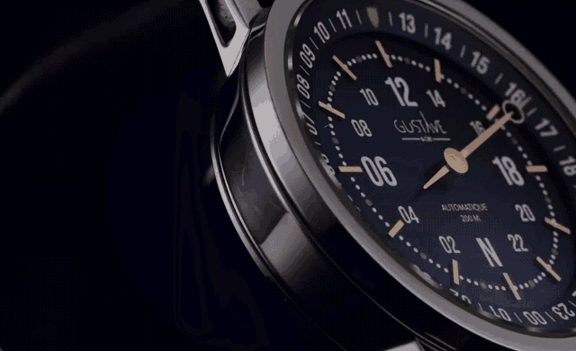針1周で24時間表示するフランス製の機械式腕時計「Automatic Jules Watch」