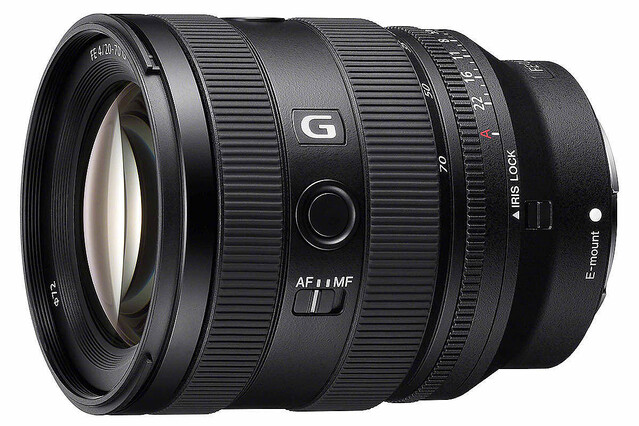 ソニー、20mm始まりの標準ズーム「FE 20-70mm F4 G」 重さは485g