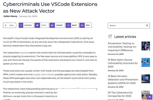 Visual Studio Codeの拡張機能、サイバー攻撃の新たな餌食に