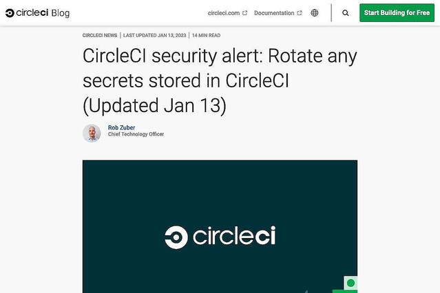 CircleCI、認証トークン窃取によるデータ流出事故の詳細を公開