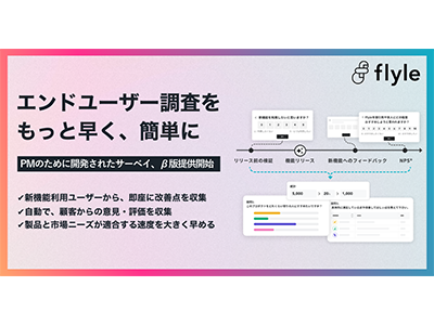 フライル、プロダクト内サーベイ製品「Flyle Survey」β版を提供開始