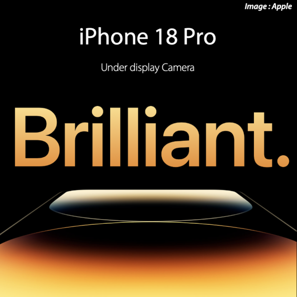 iPhone18 Proでついにフルスクリーン実現か〜埋込み型カメラとFace ID