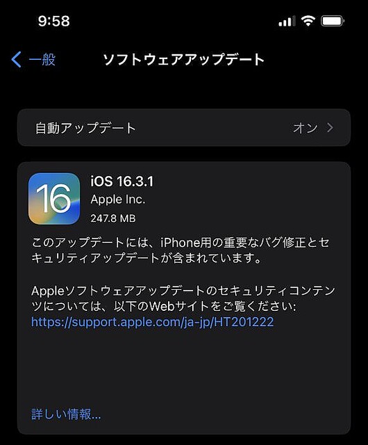 iOS/iPadOS16.3.1が公開。重要なバグ修正とセキュリティアップデート