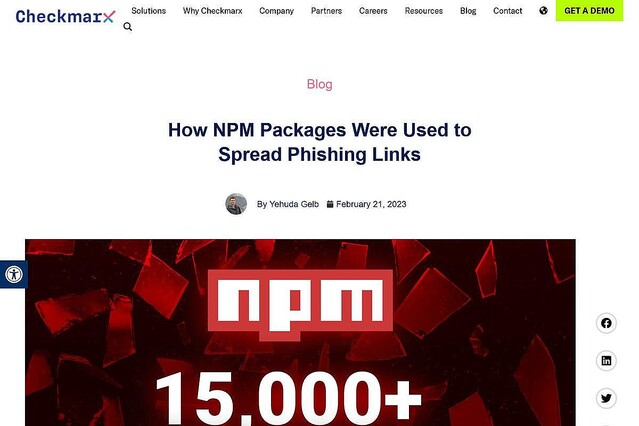 npmに1万5,000超の偽のパッケージが登録、フィッシングに悪用