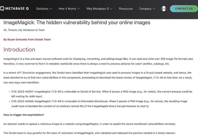 画像処理ソフト「ImageMagick」に脆弱性、情報漏洩の恐れ