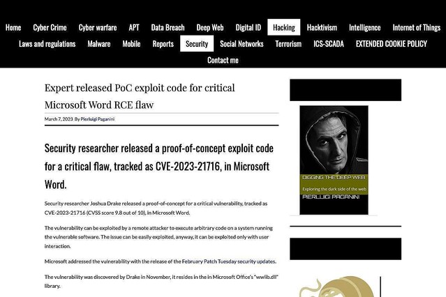 Microsoft Wordの重大な脆弱性に対し概念実証が公開される