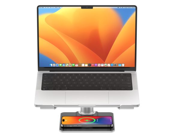 MacBook用の高さ調節スタンドが発売 MagSafe充電器も底面に設置可能