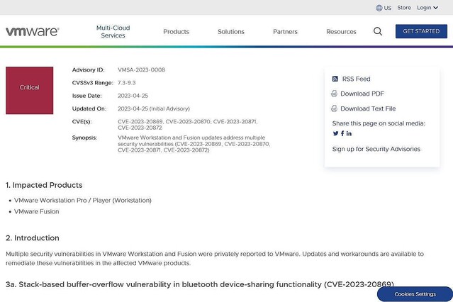 VMware WorkstationとFusionに緊急の脆弱性、ただちに更新を