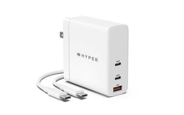 HYPER、1ポートで最大140W出せる高出力USB AC充電器