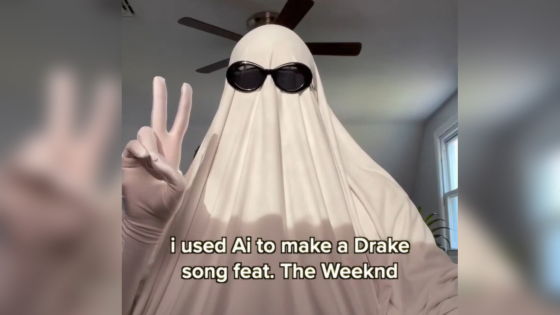 AIを使って制作された「DrakeとThe Weekndのコラボ曲」がTikTokでバイラルになり再生数900万回超を記録、SpotifyやApple Musicでも人気に