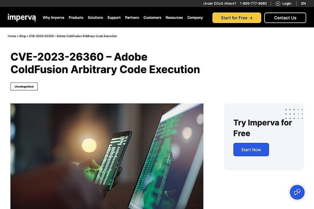 Adobe ColdFusionにおける深刻な脆弱性、攻撃への悪用を確認