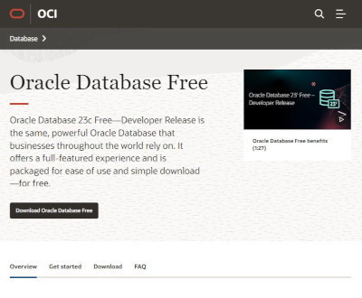 オラクル、「Oracle Database 23c Free-Developer Release」をリリース