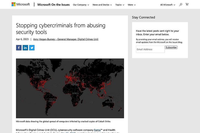 Microsoft、サイバー犯罪者のセキュリティツール「Cobalt Strike」悪用阻止を開始