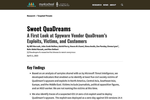 iPhone狙う、スパイウェアベンダー「QuaDream」に注意