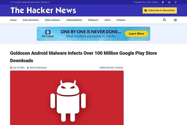 Google PlayストアにAndroidマルウェア「Goldoson」、1億回以上ダウンロード