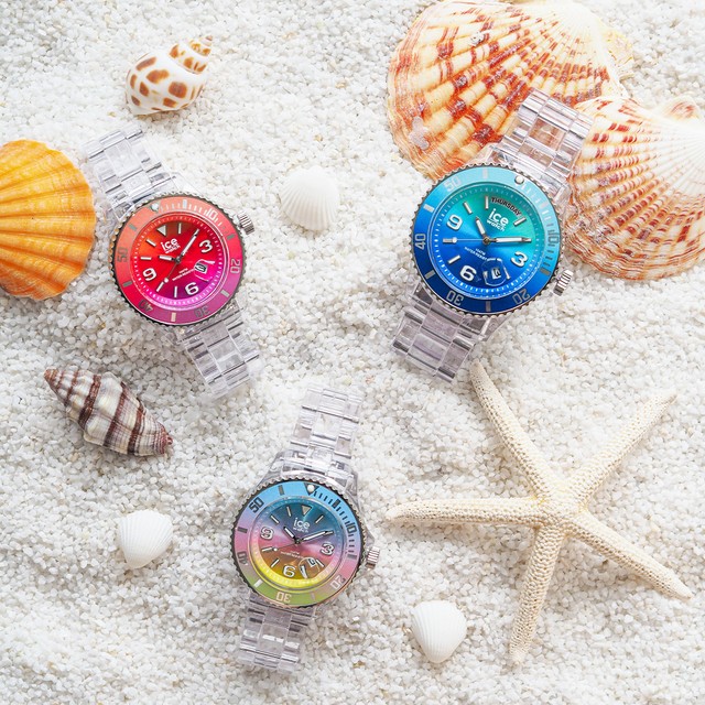 透明ベルト＆夏っぽいグラデの腕時計 アイスウォッチ新作「アイスクリアサンセット」5月3日発売