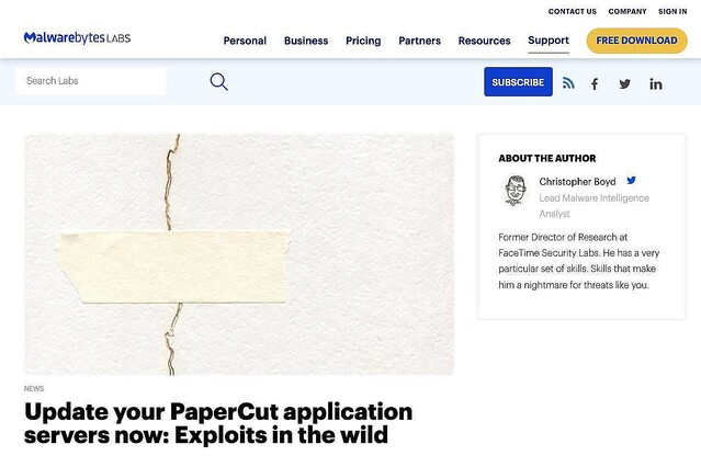 人気の印刷管理ソフトウェア「PaperCut」に重大な脆弱性、すぐ更新を