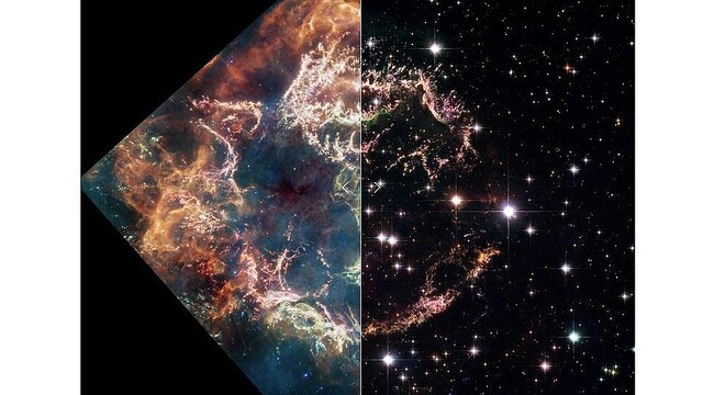 ハッブル vs. ウェッブ、宇宙望遠鏡でこんなに見え方が違う！