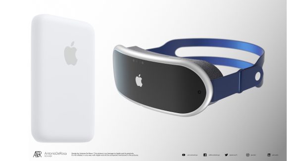 AppleのAR/VRヘッドセットの電源、専用バッテリーパックでのみ充電可能か