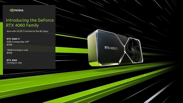 NVIDIA、GeForce RTX 4060 Ti/4060を発表！ 299ドルから – フルHDで高fpsを狙う中級デスクトップ向け新GPU