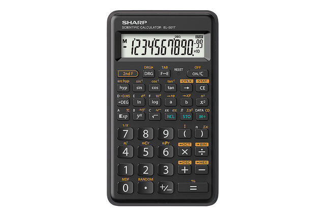 シャープ、大画面で見やすくなった関数電卓「EL-501T」約1,210円