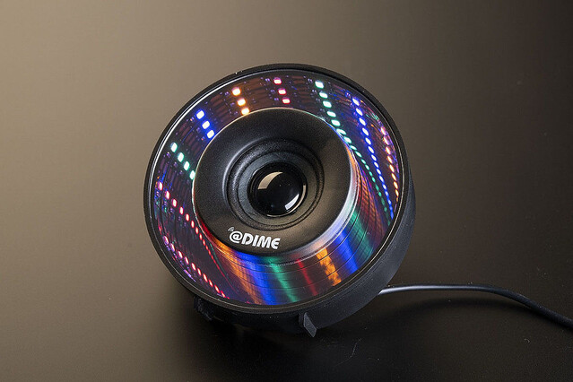 4色LEDが光るBluetoothスピーカー付きの「DIME」7月号発売