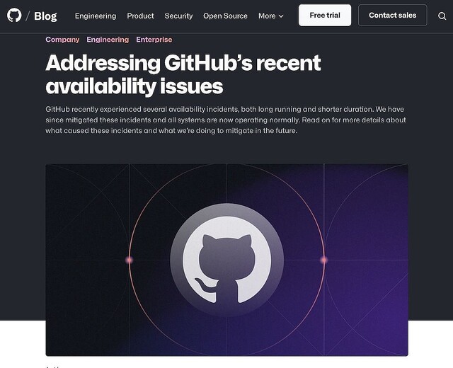 GitHub、5月9日から11日にかけて立て続けに発生した障害の原因を公表