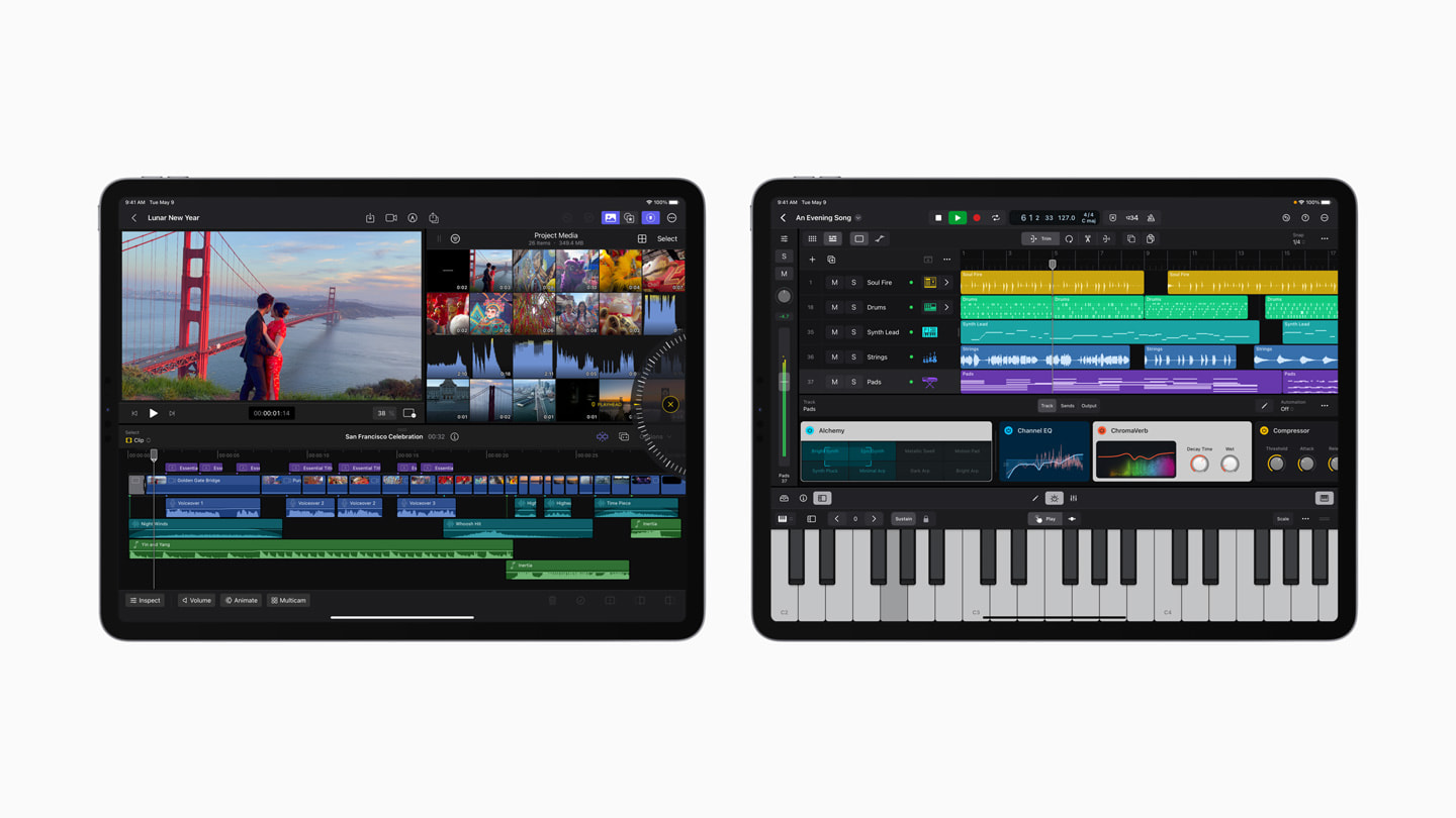 Apple、iPadのためのFinal Cut ProとLogic Proを発表