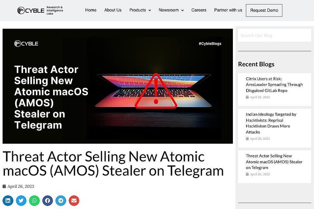 Mac狙う新型マルウェア「Atomic macOS Stealer」、月額販売を発見