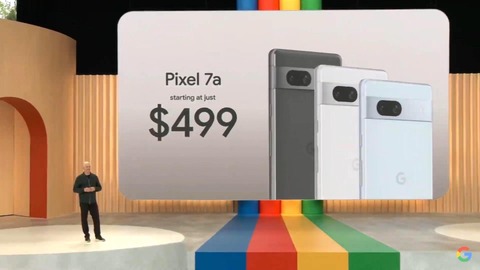 Google、新スマホ「Pixel 7a」を発表！5月11日発売ですでに購入可能。直販価格は6万2700円で、NTTドコモやau、SoftBankからも販売