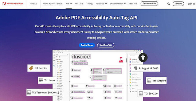 Adobe、「Adobe PDF Accessibility Auto-Tag API」をリリース