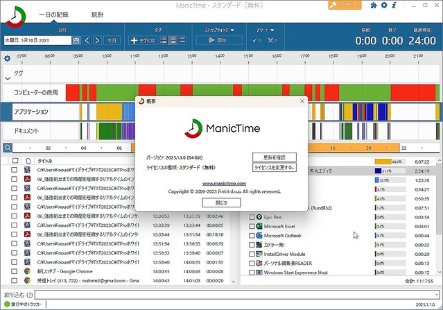 パソコン利用の可視化！ 使用時間や使用アプリケーションを記録する「ManicTime」の使い方