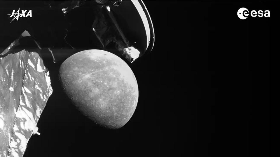 惑星探査機「ベピ・コロンボ」がとらえた美しい水星の姿
