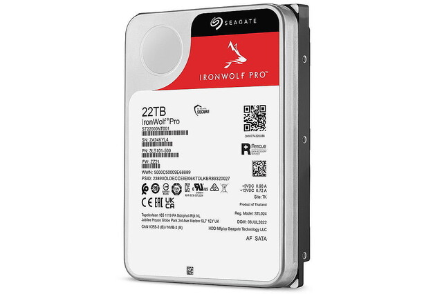 Seagate、CMR型で22TBの大容量を実現したHDD「IronWolf Pro 22TB」