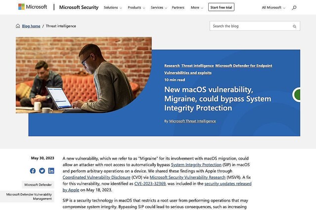 MicrosoftがMacの深刻な脆弱性を報告、ただちにアップデートを