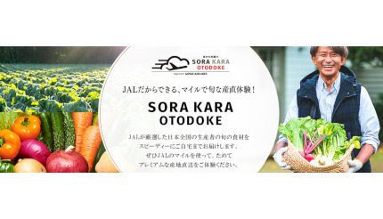 産地直送「SORAKARA OTODOKE」がJAL Mall内でオープン、旬の食材をお届け