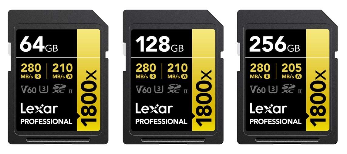 Lexar、高速SDXCメモリーカード「GOLDシリーズ」に64GB / 128GB / 256GBモデル