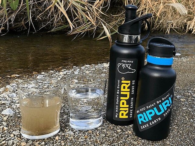 1つのフィルターで100Lの真水がつくれる浄水ボトル「RIPRUI」