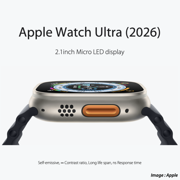 マイクロLEDディスプレイ搭載Apple Watchの量産開始時期が2026年に延期