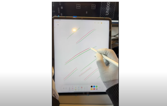 非純正品パネルで修理したiPad ProはApple Pencilの性能が制御される