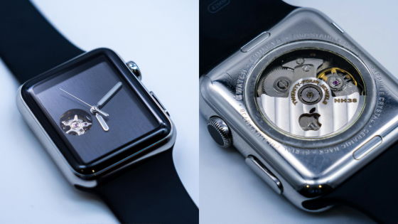 「Apple Watch」を機械式腕時計に改造