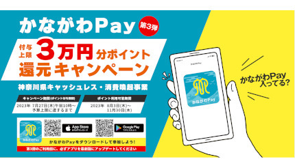 「かながわPay」第3弾キャンペーン本日から開始！ ビックカメラ、ノジマ、ヤマダ、ケーズデンキなどで10％還元！