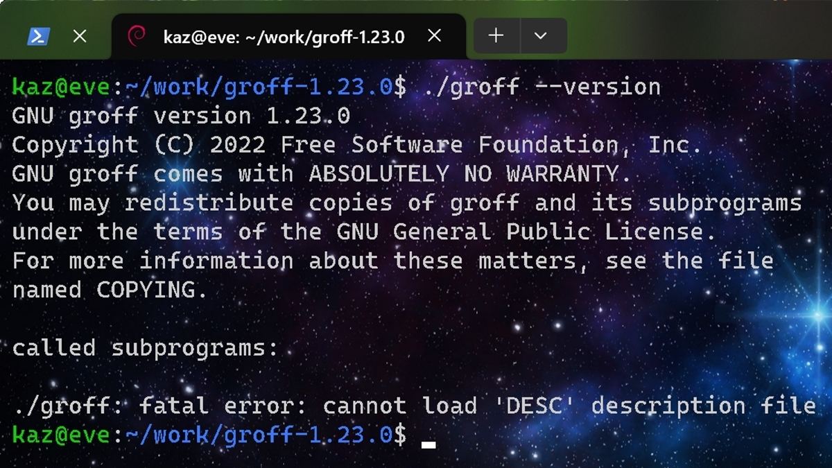 4500カ所の変更が加わった文書整形コマンド「groff v1.23.0」