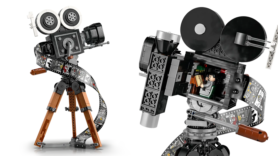 レトロ感満載。ディズニー100周年で旧式映画カメラがレゴになったよ