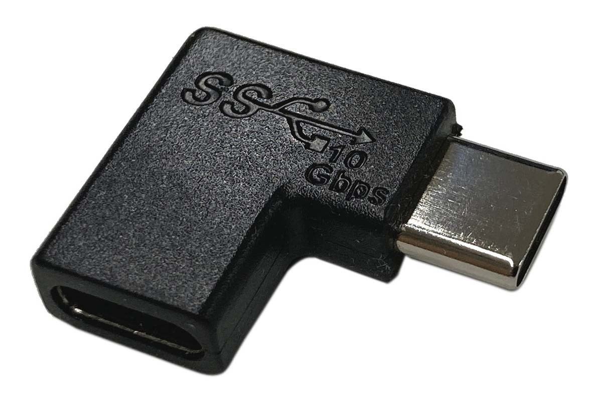 USB Type-C端子を90度/180度変更する小型アダプター アイ・オー
